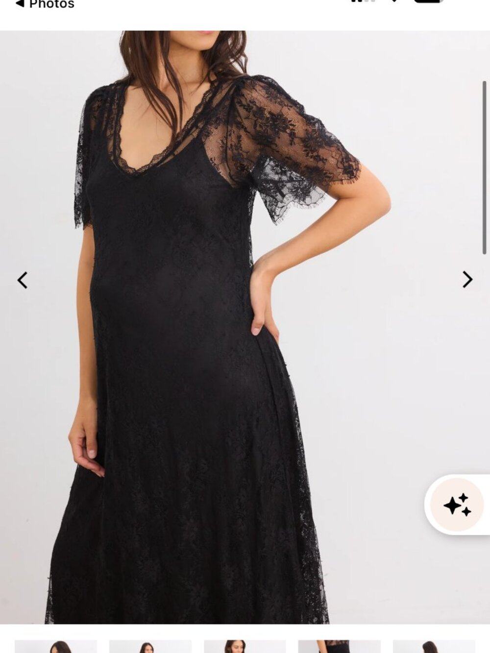The Elizabetta Lace maternity Dress by Hatch  with slip dress -Size 2  NWT